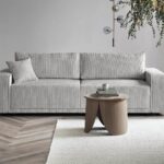 sofa SNAP jasna nowoczesna z stolikiem kawowym