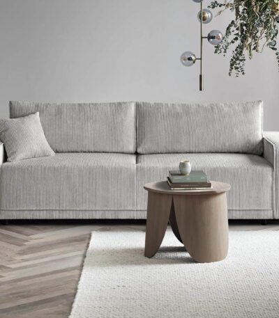 sofa SNAP jasna nowoczesna z stolikiem kawowym